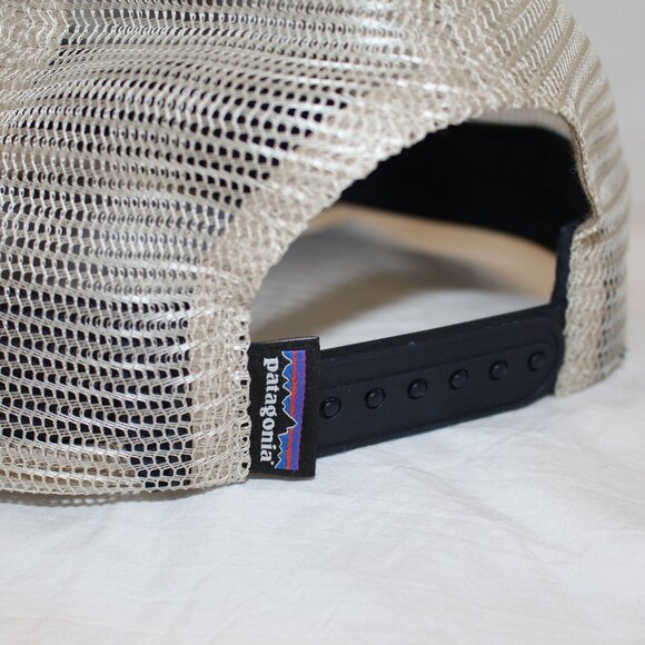 Patagonia Eat Local Upstream Bear Navy/Tan Trucker/Baseball Hat Snapback - Picture 7 of 9